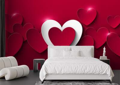 bright valentine`s day background Wall mural